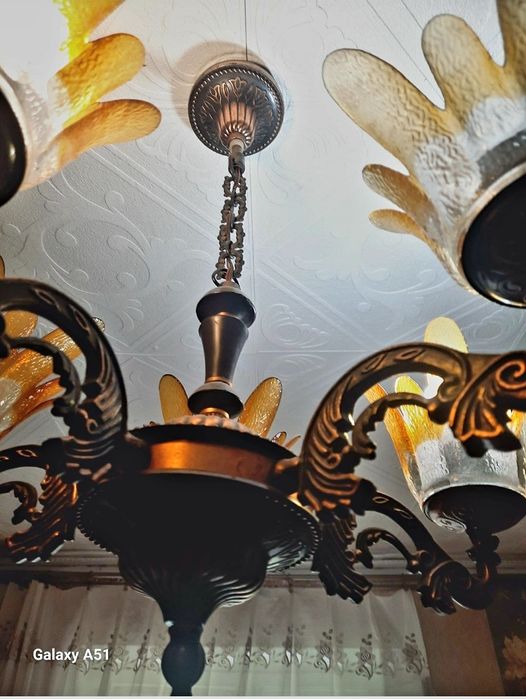 Люстра Чешская 5 рожковая.ОБМЕН.