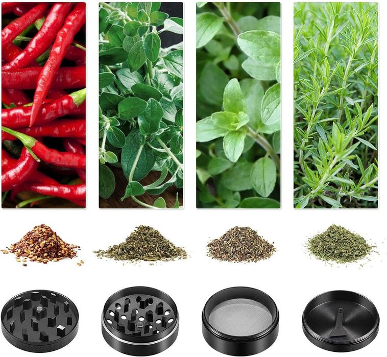 Anpro Билкарска мелничка от висококачествена цинкова сплав