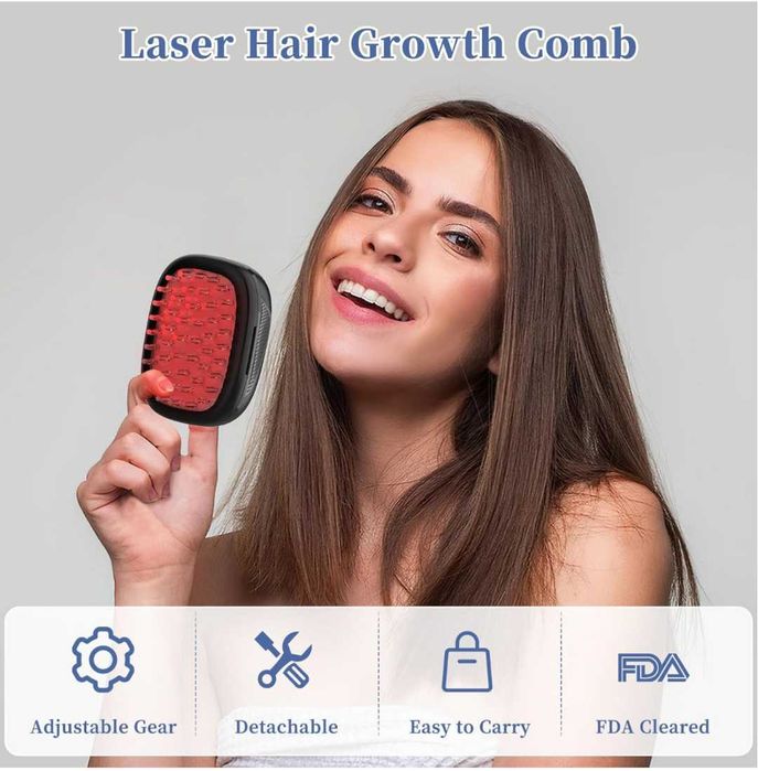 laserLocks Lasercomb-002 нов модел лазерен гребен за растеж на коса