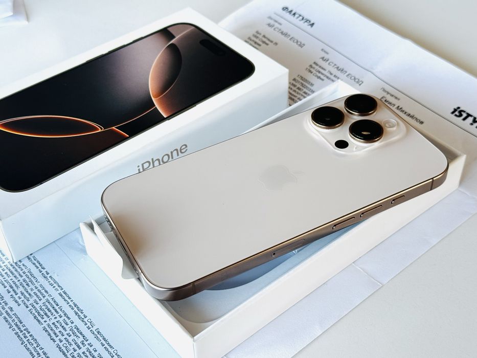 Iphone 16 Pro 128GB Desert Titanium Гаранция 1 година