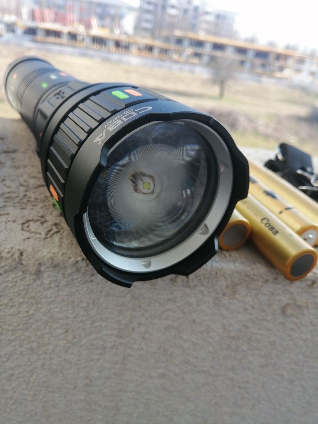 Lanterna led laser 8 acumulatori