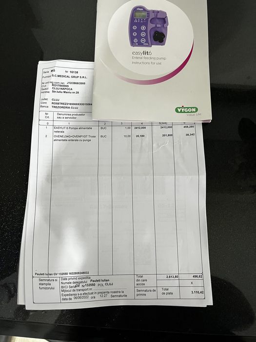 Aparat alimentare parenterala