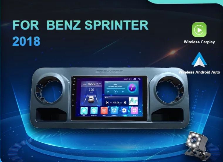 Navigatie android Mercedes Sprinter 2018-2022 Waze YouTube