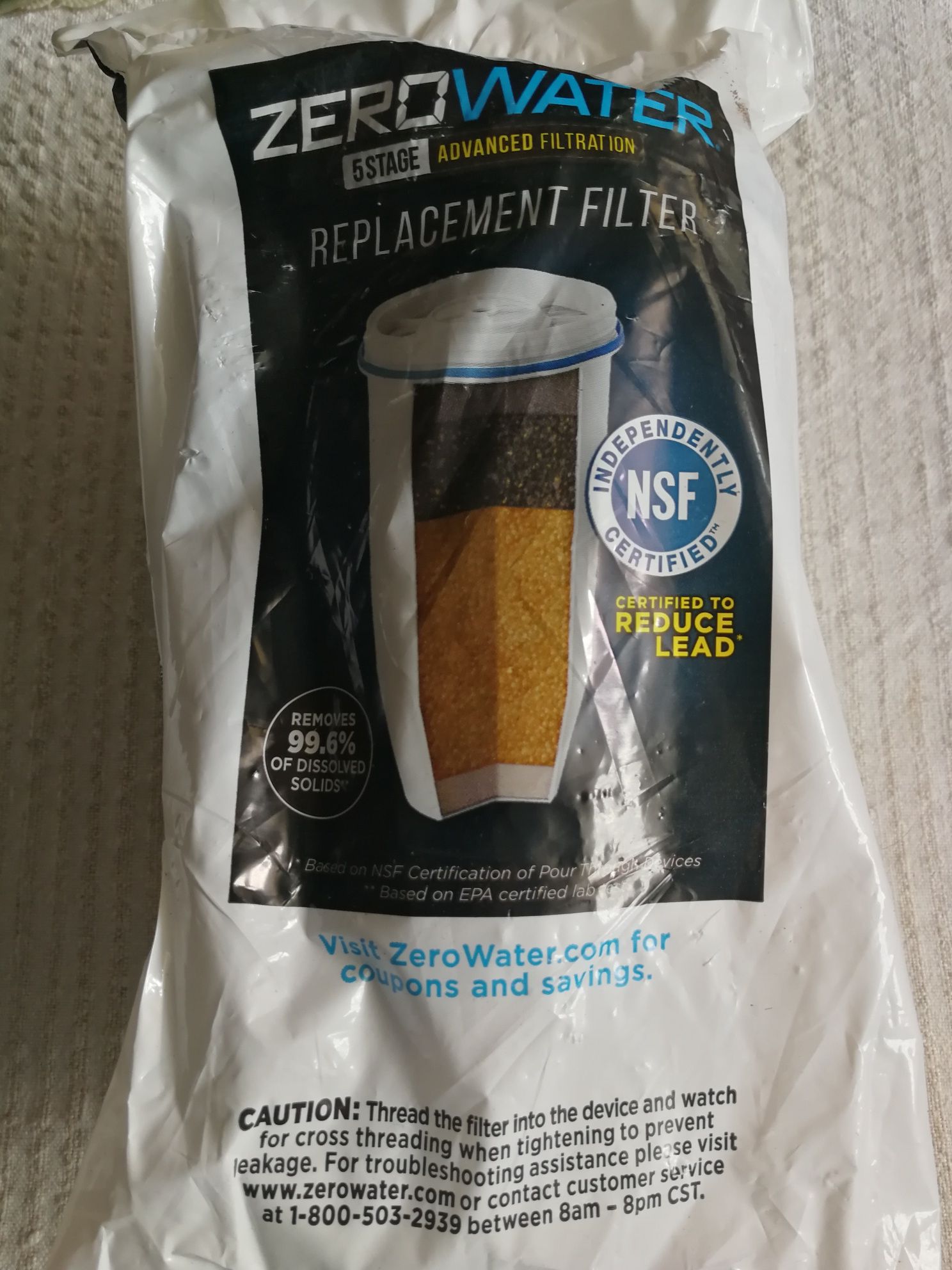 Filtru de apă "Zero" pt detoxifiere