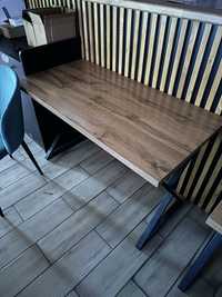 Стол деревянный, металлические ножки 140 на 80 см