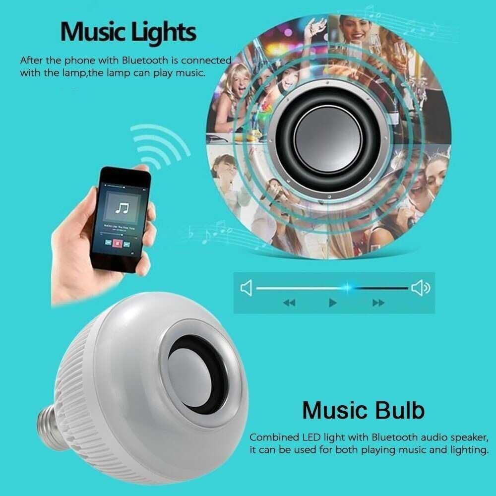 Топ хит Диско Блутуд Bluetooth лампа колона крушка цвят музика лед RGB