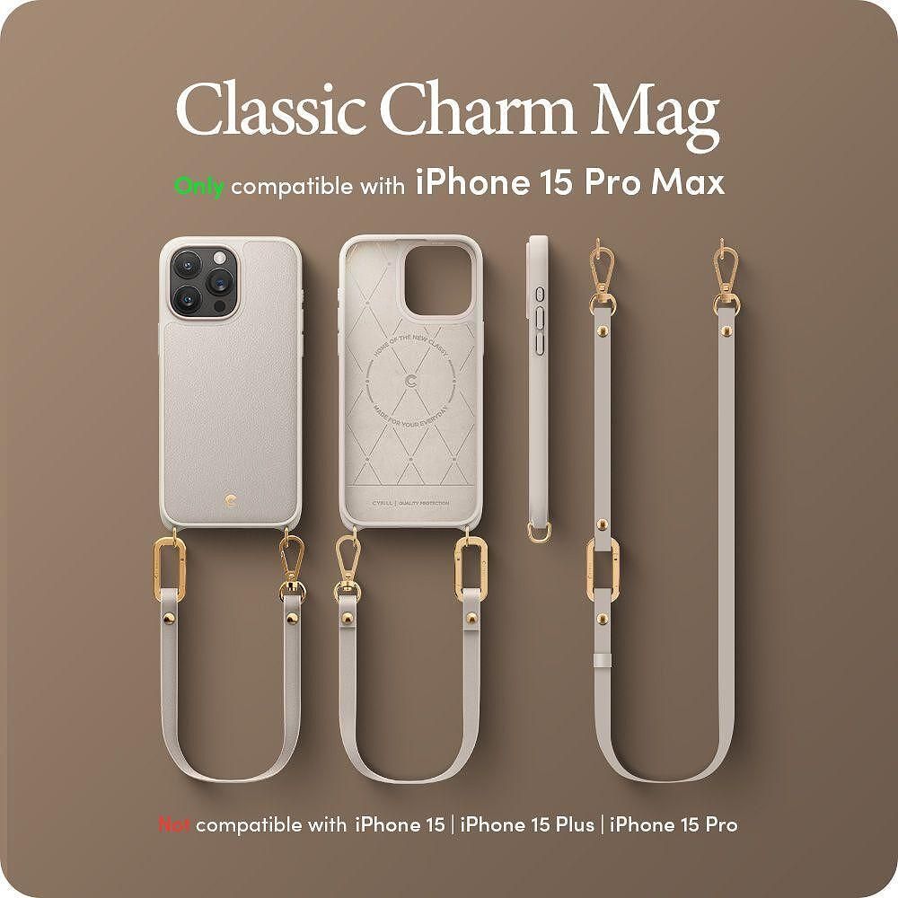 Калъф spigen classic charm mag magsafe за iphone 15 pro max cream