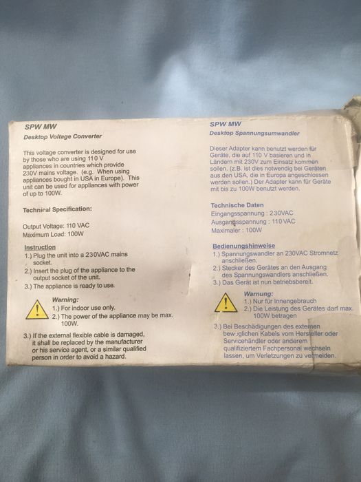 Alimentator 110v adaptor invertor 220v - 110v