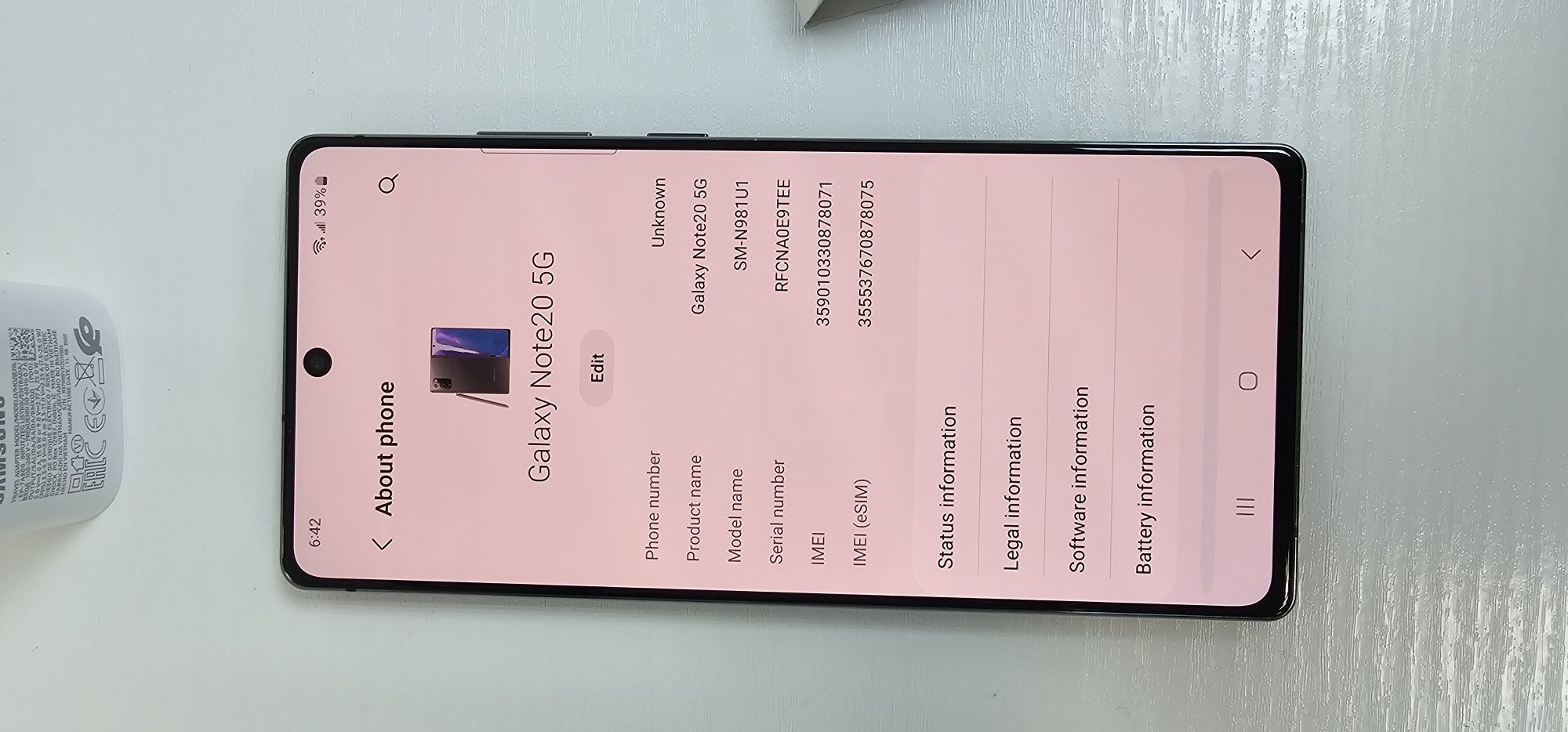 Samsung Note 20 5G/128GB Liber de retea