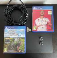 PS4 PRO, 1 TB, 4K + 3 controllere + FIFA20 si FS22