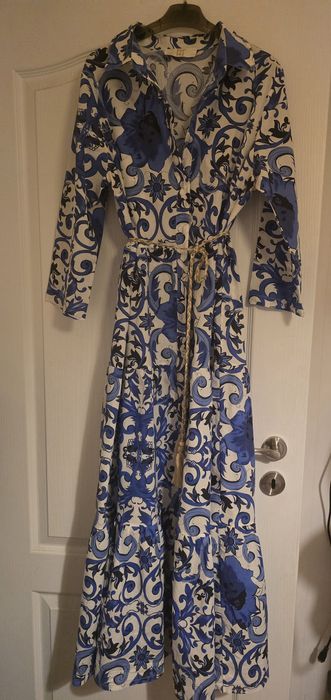 Прекрасна рокля-риза с 3/4 ръкав