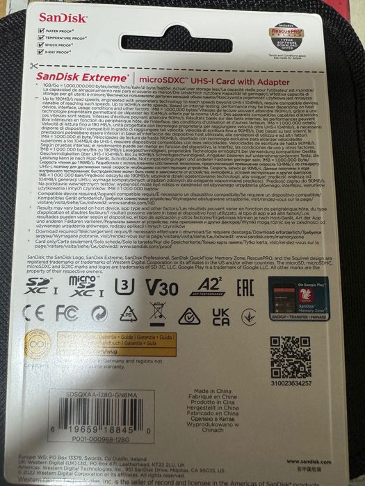 Card microSD Sandisk Extreme 128 gb 4k UHD
