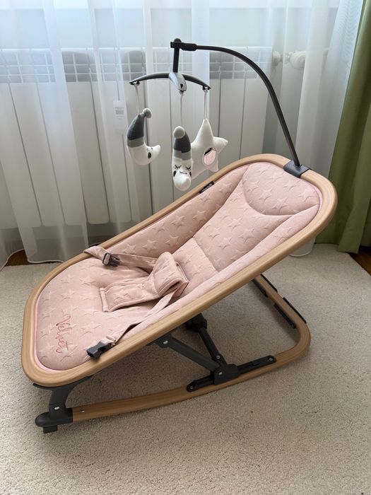 Бебешки дървен шезлонг Chipolino Velvet