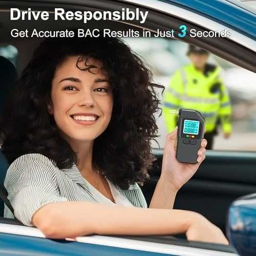 Нов Портативен алкотестер с LCD дисплей висока точност и 20 накрайника