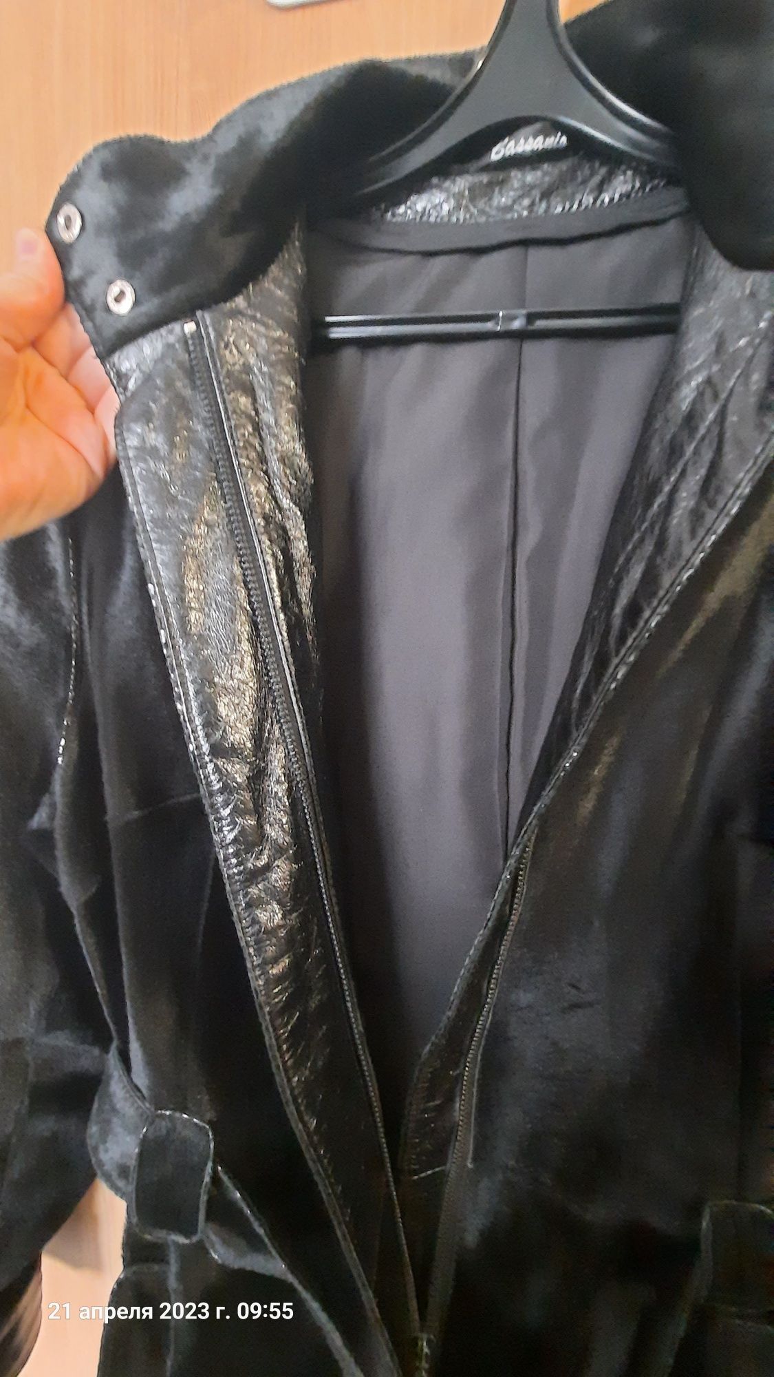 Пальто из меха нерпы, размер 46-48