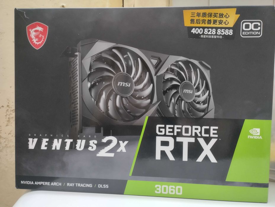 видеокарта бу msi 3060 12gb ventus 2x oc