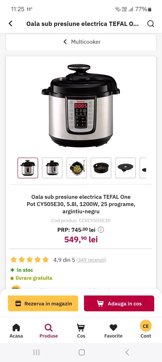 Oala sub presiune Tefal