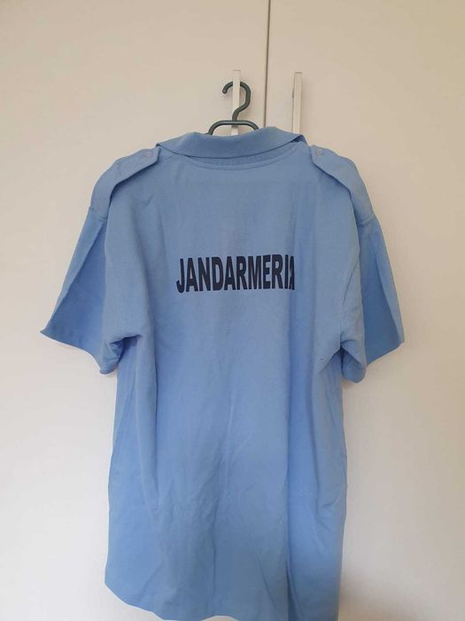 Tricou jandarmeria, bleu, marime xl, nou.