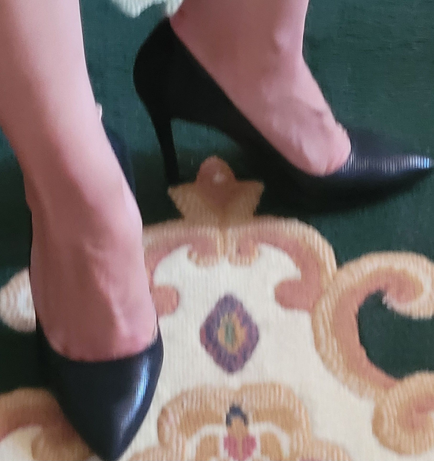 Pantofi negru pierlat