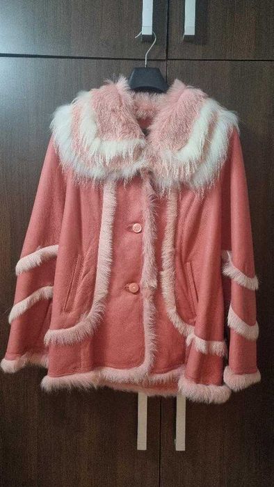 Haina foarte eleganta blana naturala  ( roz - corai )