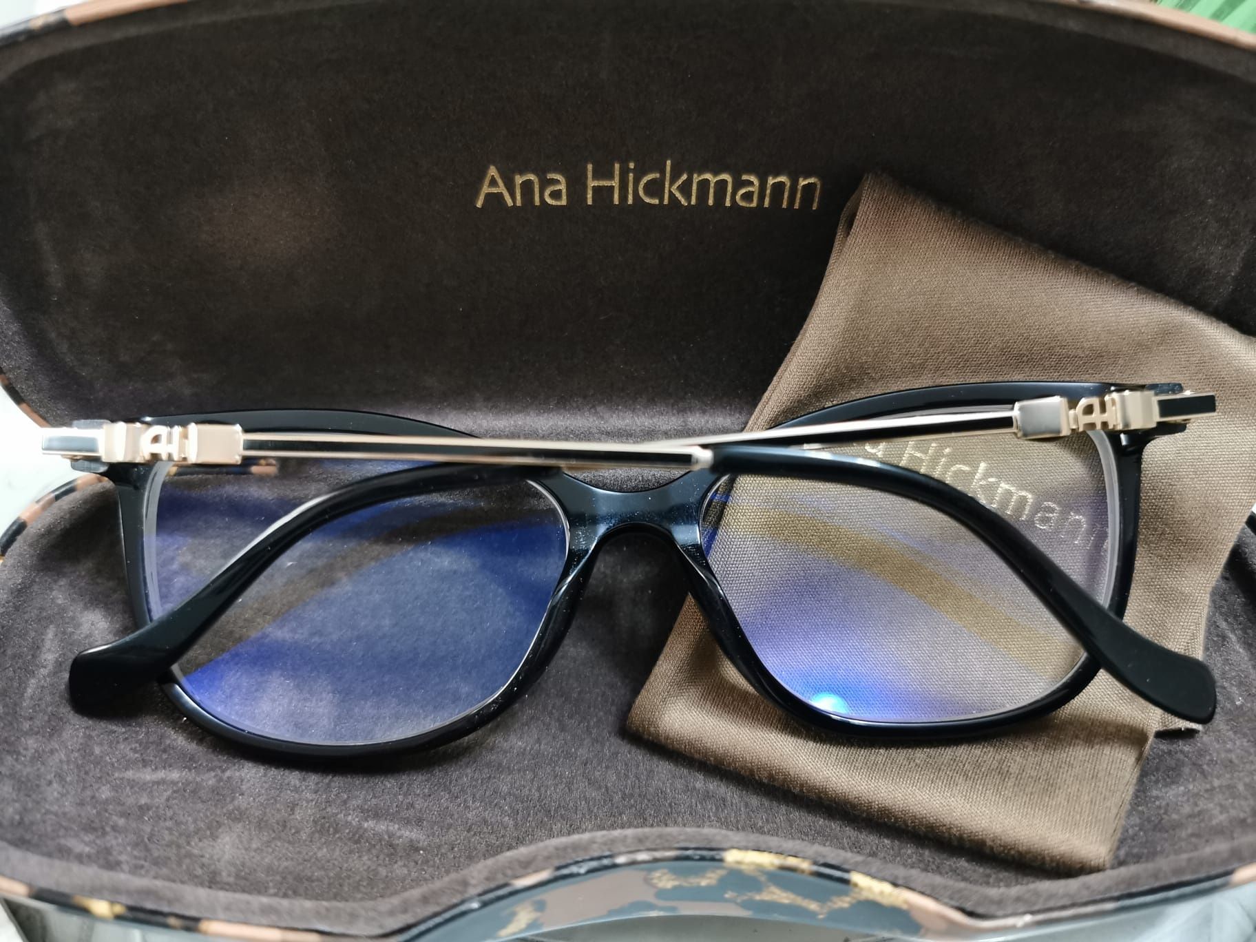 Rame ochelari Ana Hickmann + lentile cu dioptrii de -2.25 cu protectii