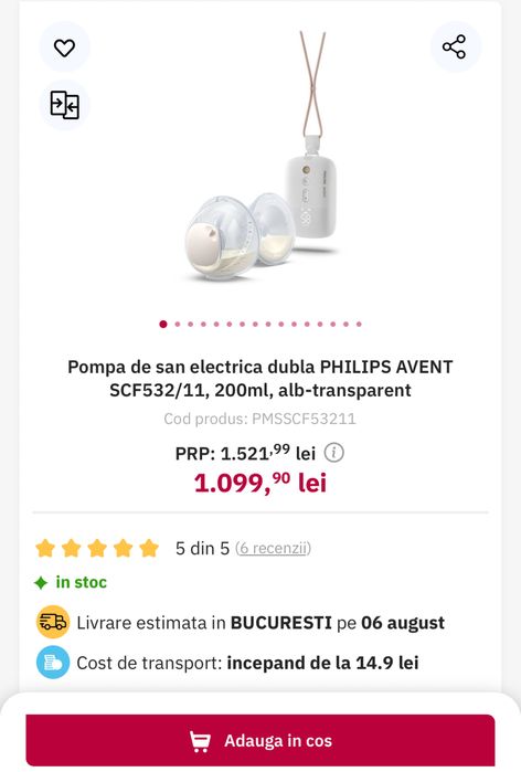 Pompa de san electrica Philips Avent
