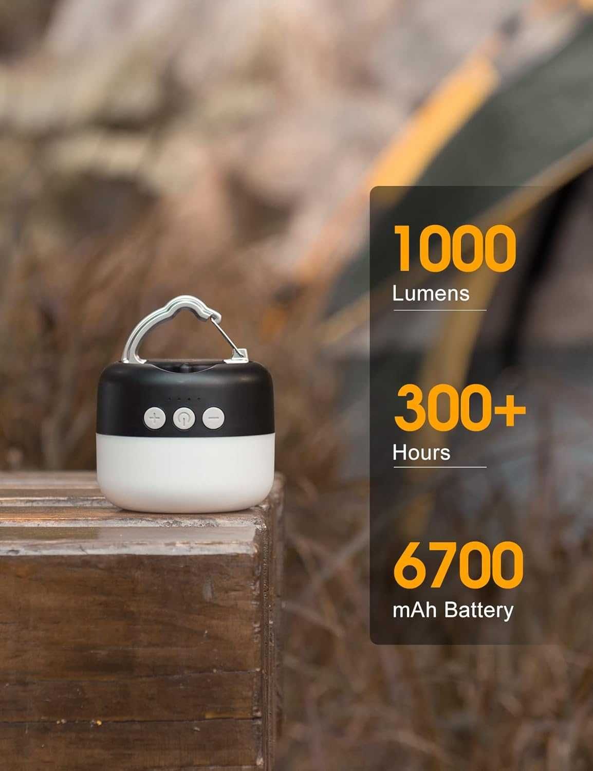 LED Къмпинг фенер 6700mAh до 300ч 1000LM Aкумулаторен лампа за къмпинг