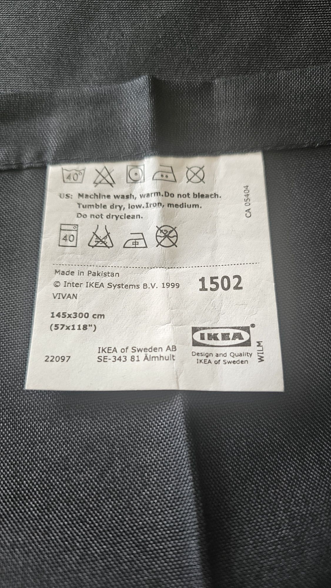 Vand 2 perdele Ikea Noi culoare negru