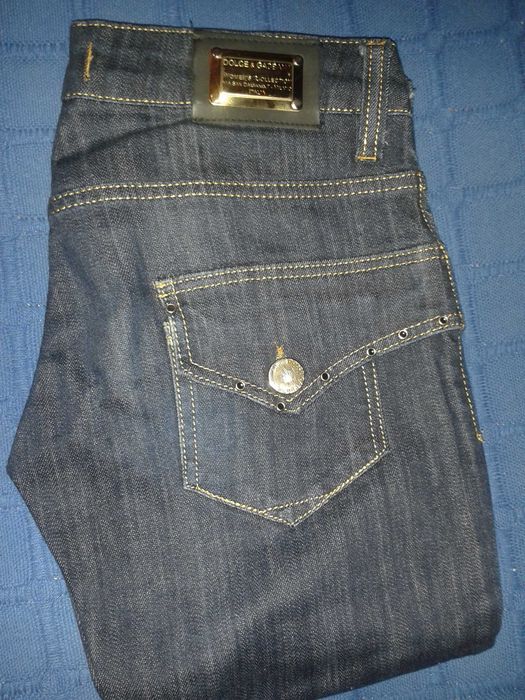 Blugi originali Dolce & Gabbana femei cu fiu auriu TRANSPORT GRATUIT