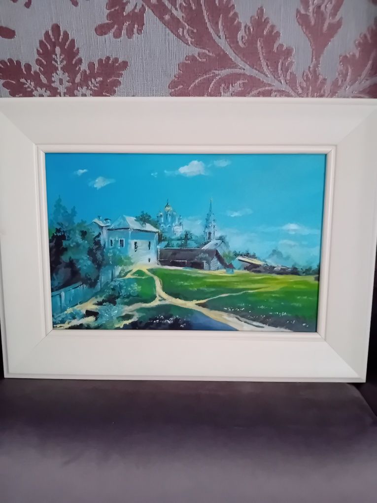 Картина " Московский дворик"" 40х30. масло
