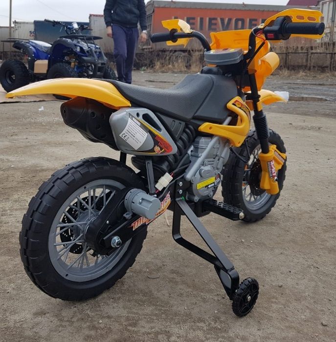 Motocicleta electrica pentru copii 2-5 ani Enduro 30W 6V #Galben