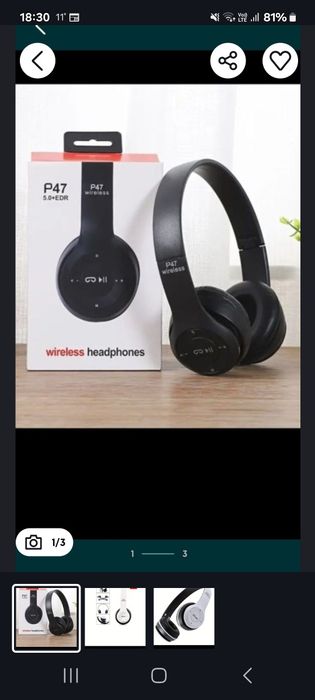 Căști Wireless p47 reîncărcabile