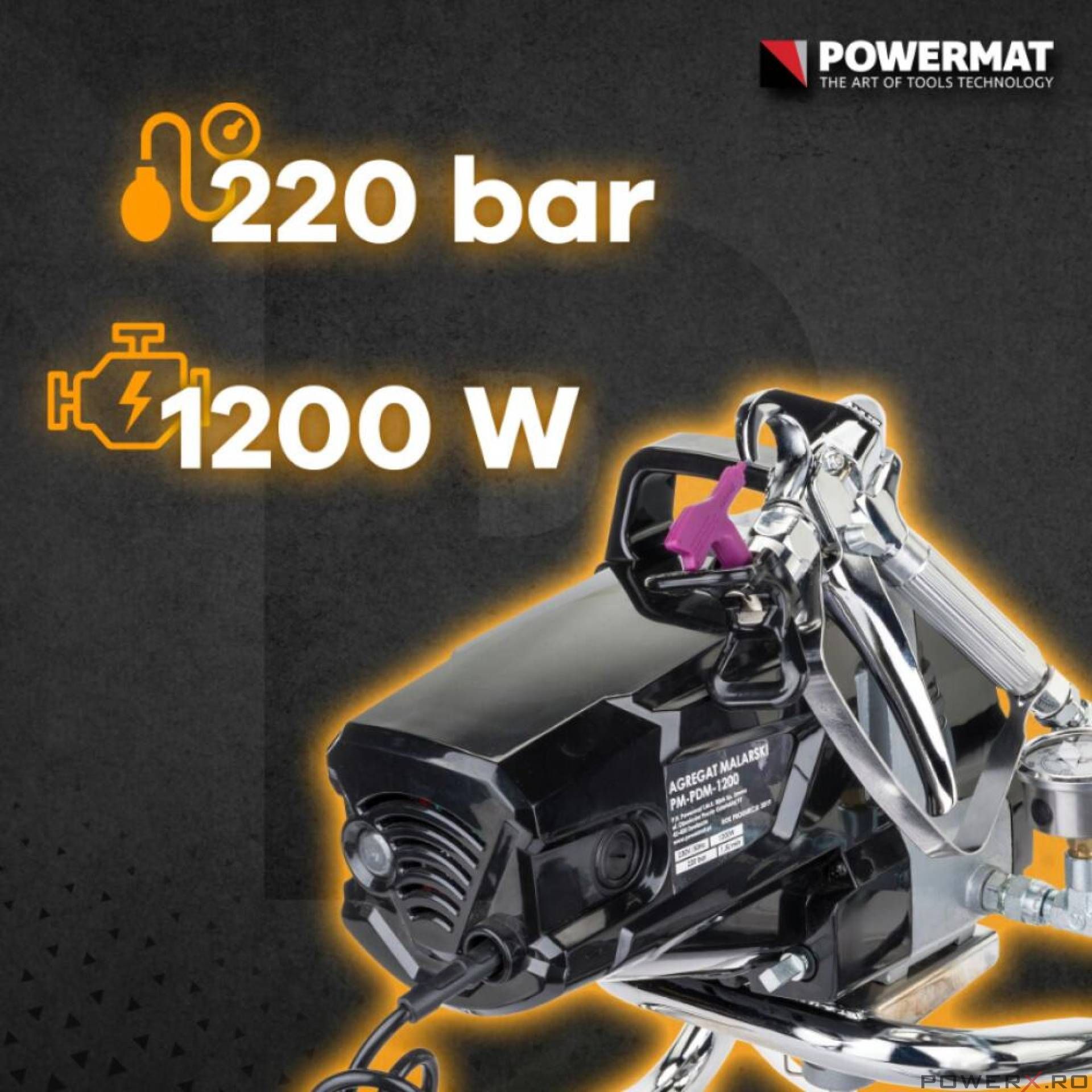 Pompa pentru vopsit, zugravit airless lavabila lac, Powermat