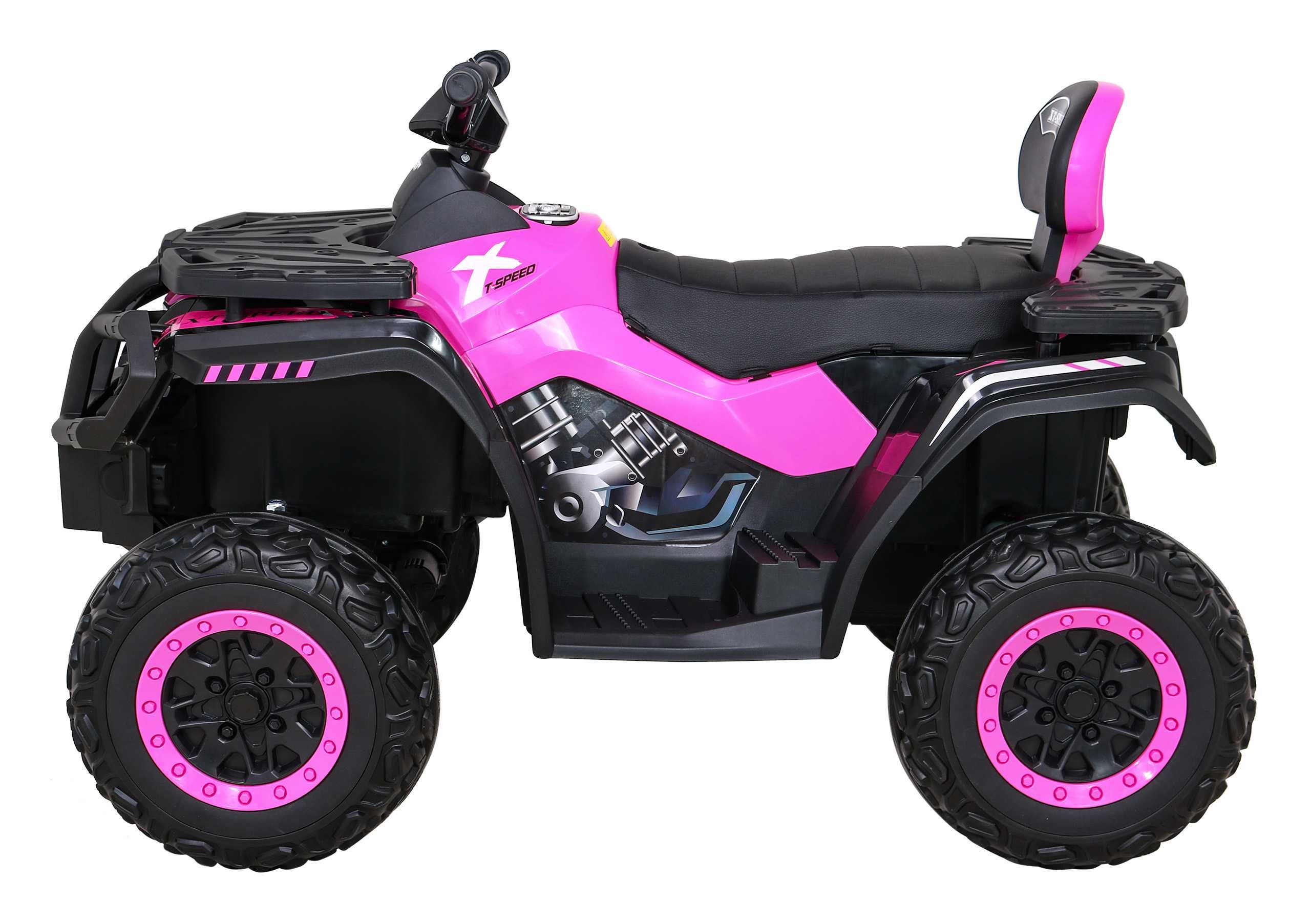 ATV electric pt copii Autokids 24V 4x4 cu cupa 3-10 ani (S615) Roz