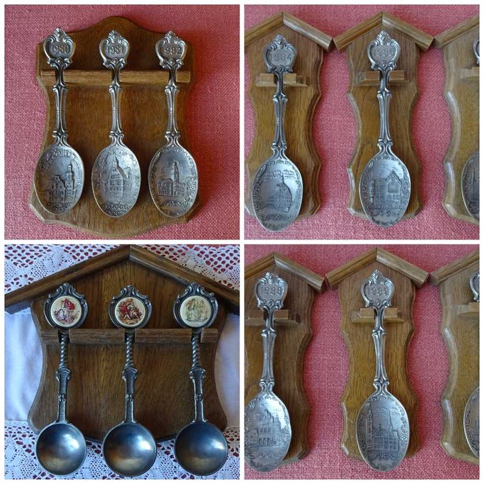 Винтидж комплект калаени лъжици  Zinn Germany