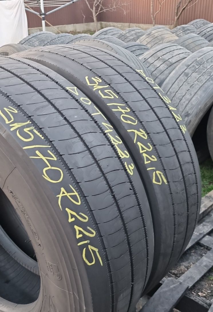 2 Anvelope Camion (DIRECȚIE) Bridgestone 315/70 R22.5 M/S DOT4223
