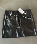 Fusta de piele Neagra Sfera Collection