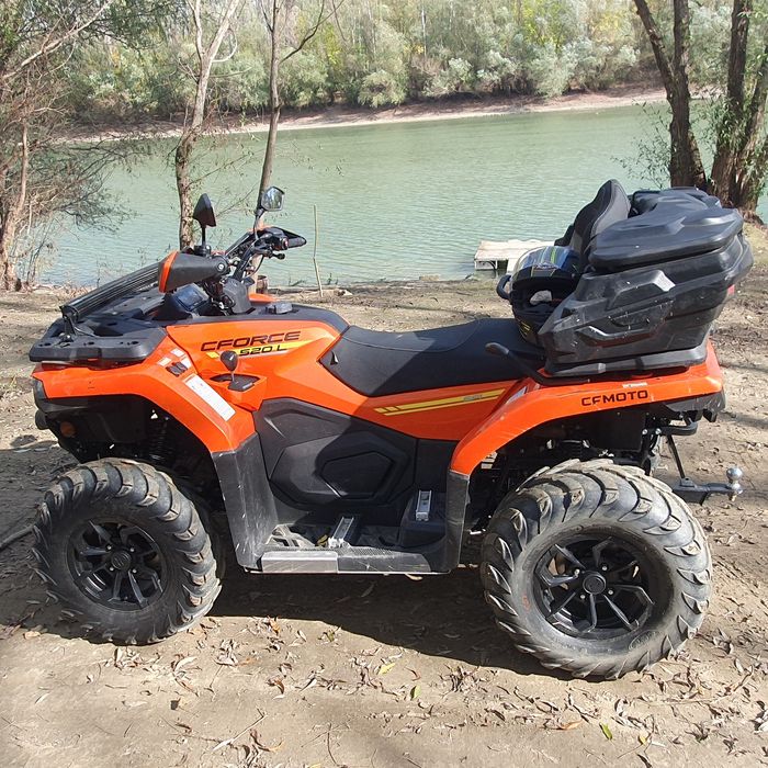 Vând atv cf-moto 520L euro5 cu scut de aluminiu, distanțiere, lada led
