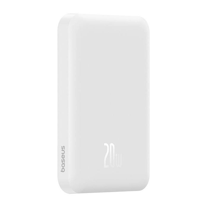 BASEUS Power Bank 5000 mAh 20W, Mini Magnetic /бял