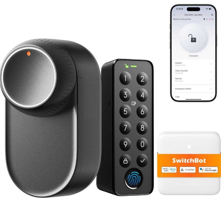SwitchBot WiFi Smart Lock Ultra с тъчскрийн клавиатура