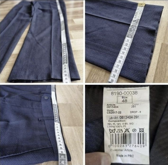 Pantaloni eleganți barbati, Drepti / Straight Fit - 48