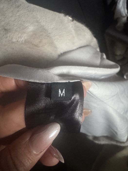 Палто faux fur от вълна и ангора