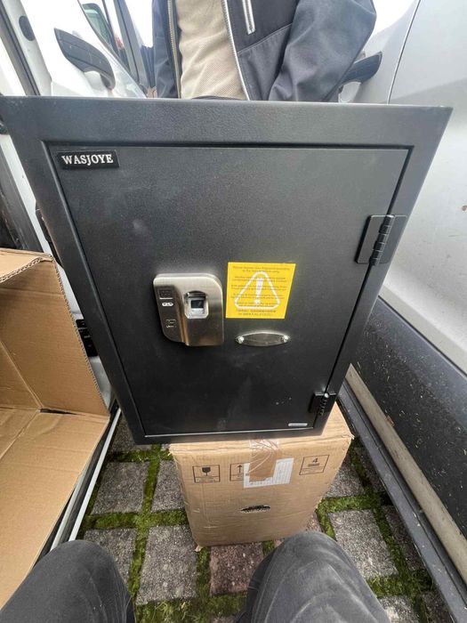 Seif inteligent cu amprenta WASJOYE 50 L - nou sigilat cu alarma