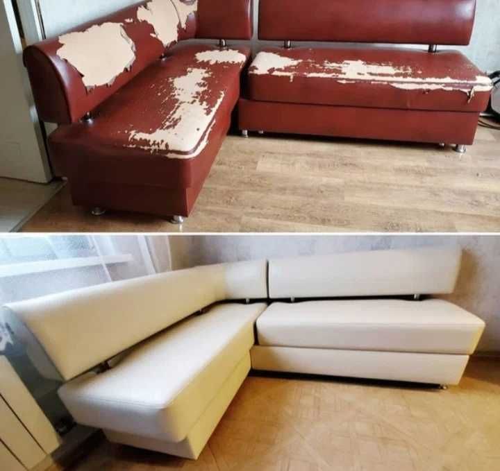 Перетяжка реставрация кресел, диванов, кроватей с выездом