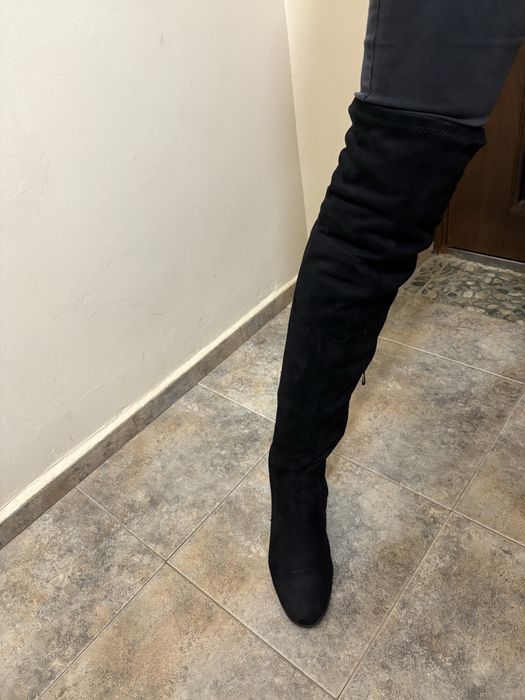 Стилни черни велурени чизми Reverse