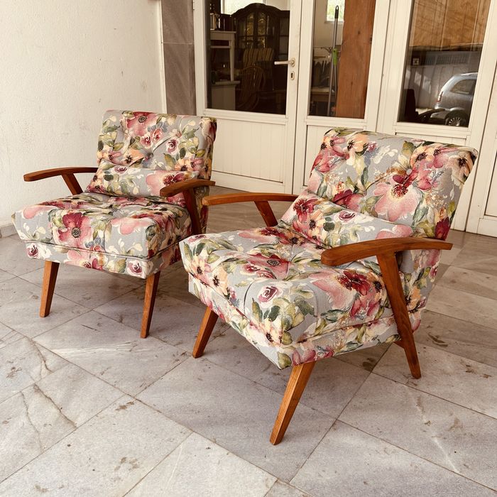 Ретро фотьойли / Mid-Century Modern комплект – отлично състояние