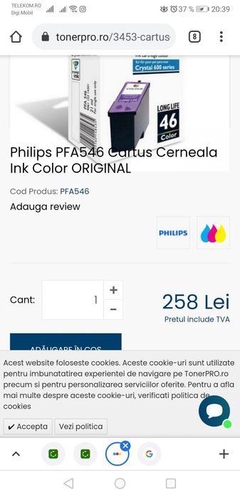 Cartușe Philips  Crystal 600 Series