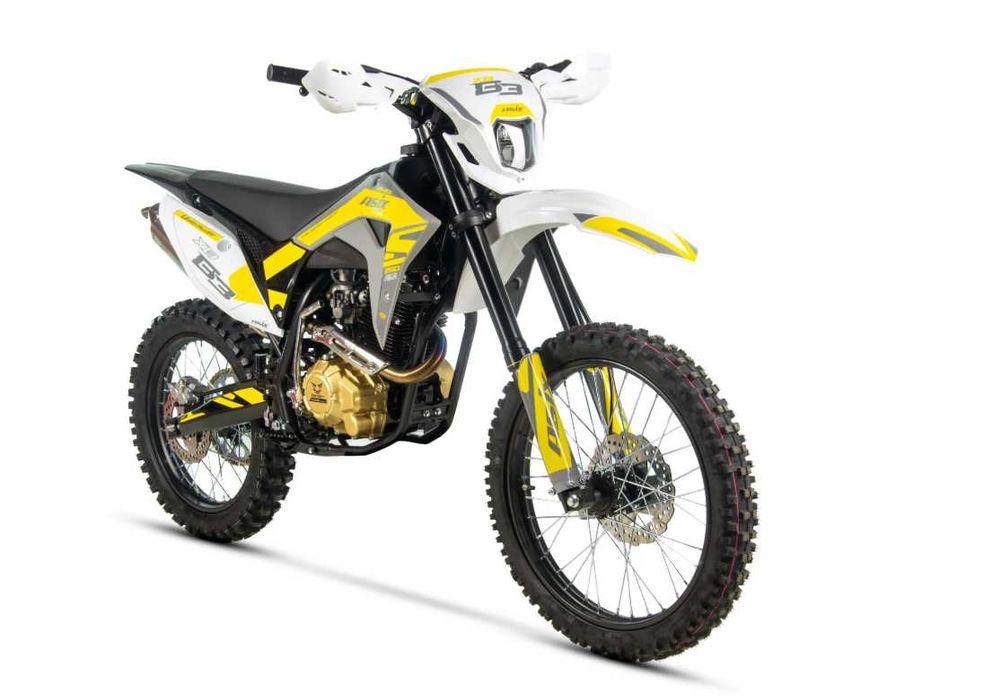Motocicleta Cross/Enduro Asix XB83, 250cc, roti 21/18, gri-galben,