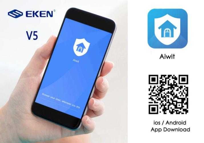 166° HD Смарт Видеодомофон Интерком Злектронен Звънец Wi-Fi Бебефон