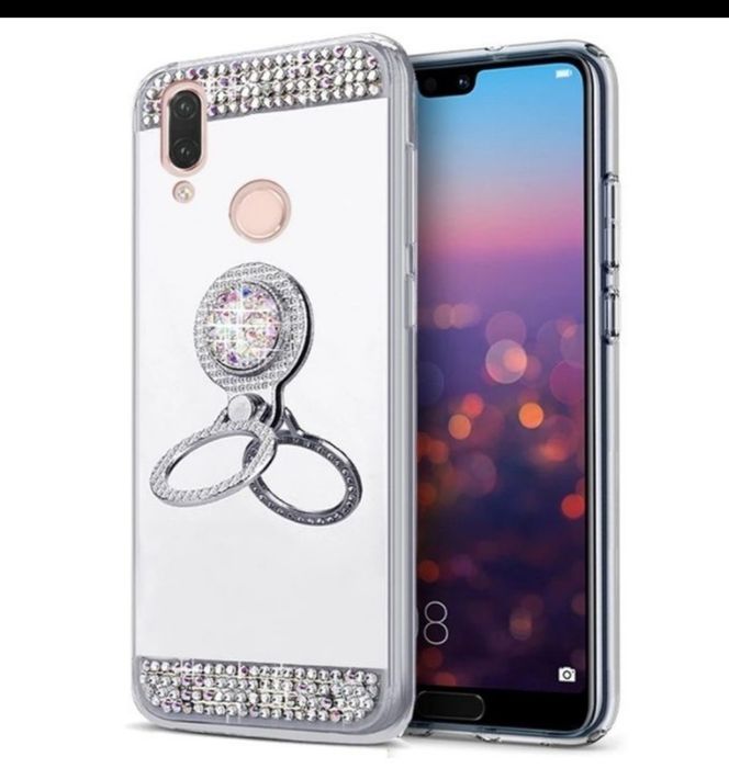 Husa oglindă , pietricele cu inel Huawei Y6 2019